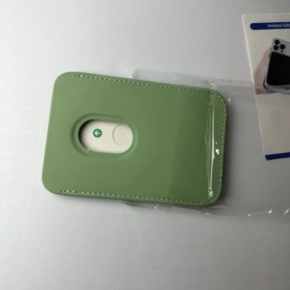 Magnetic Phone Case Wallet Detachable Card Holder & Stand Green PU Leather NEW